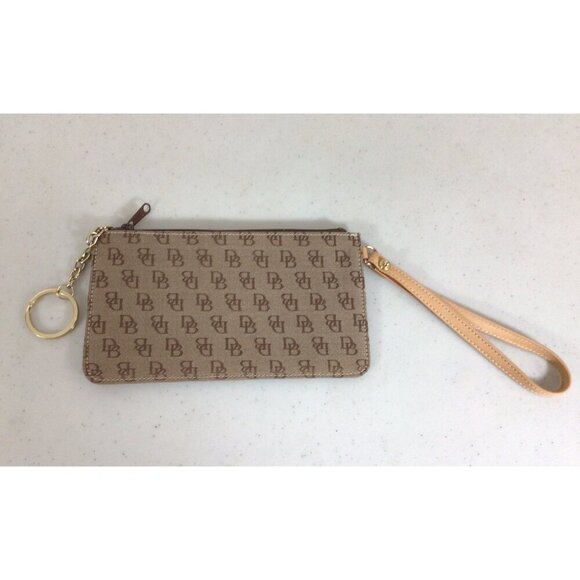 Dooney & Bourke Handbags - Dooney & Bourke Signature Wristlet Pouch Bag Zip Top Handle